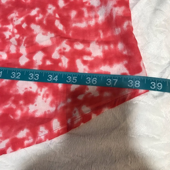 Woman Within Button Up Shirt Women’s Sz 5X Tie Dye Orange Long Sleeve’s Collared - Picture 13 of 14